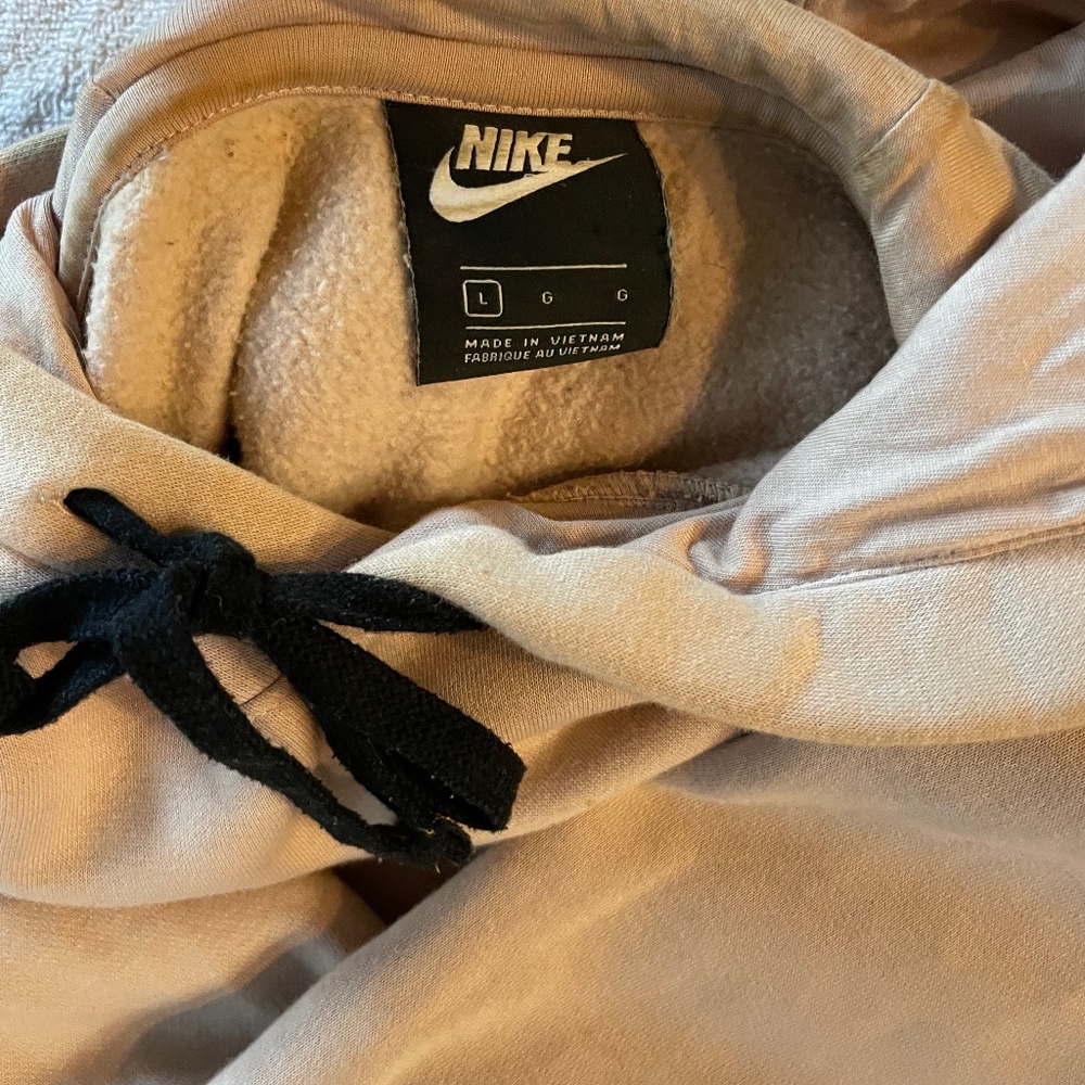Nike Tan Hoodie with Black Drawstrings